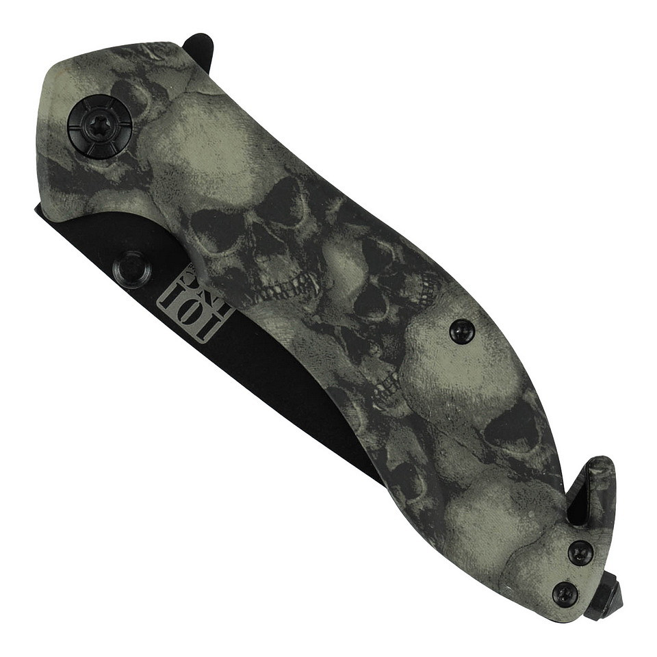 101 INC Mes Skull + clip 016939  CA #9106 - Afbeelding 4