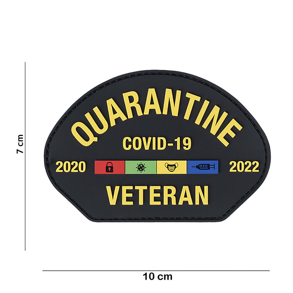 Embleem 3D PVC Quarantine Veteran Covid-19 #13106 Embleem 3D PVC Quarantine Veteran Covid-19 #13106