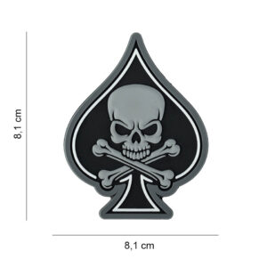 Embleem 3D PVC Ace of Spades skull and bones #2074