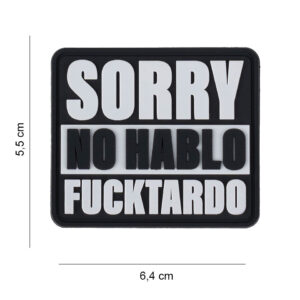 Embleem 3D PVC Sorry No Hablo Fucktardo #6059