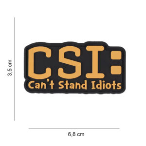 Embleem 3D PVC CSI Can't stand idiots #6053