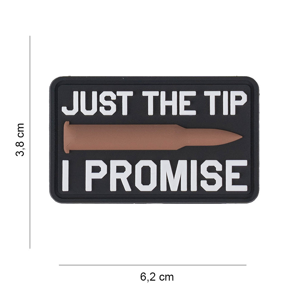 Embleem 3D PVC Just the tip I promise #6067