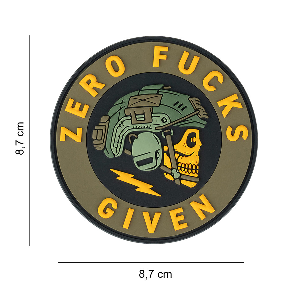 Embleem 3D PVC Zero fucks given #8003