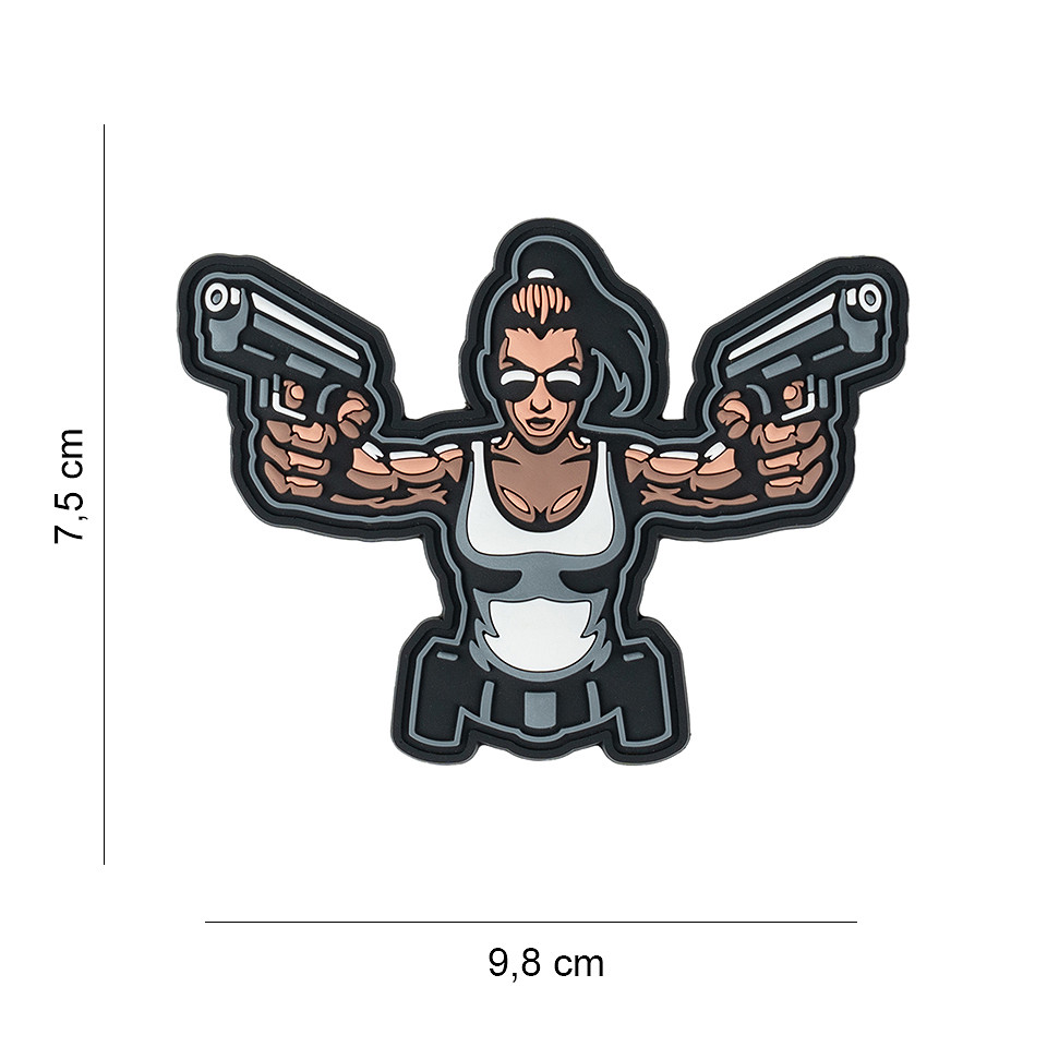 Embleem 3D PVC Gun girl #8010