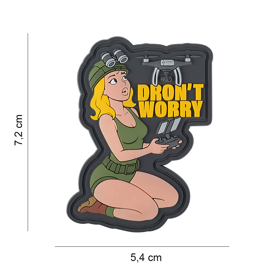 Embleem 3D PVC Blonde girl Dron't Worry #8011
