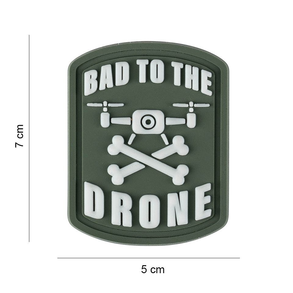 Embleem 3D PVC Bad to the Drone Big #8018