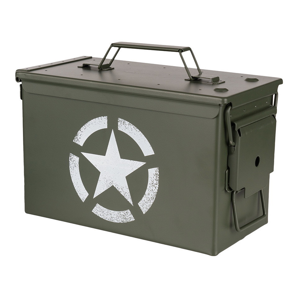 Fosco Industries Munitiekist 50 Cal. - US Army star - Afbeelding 3