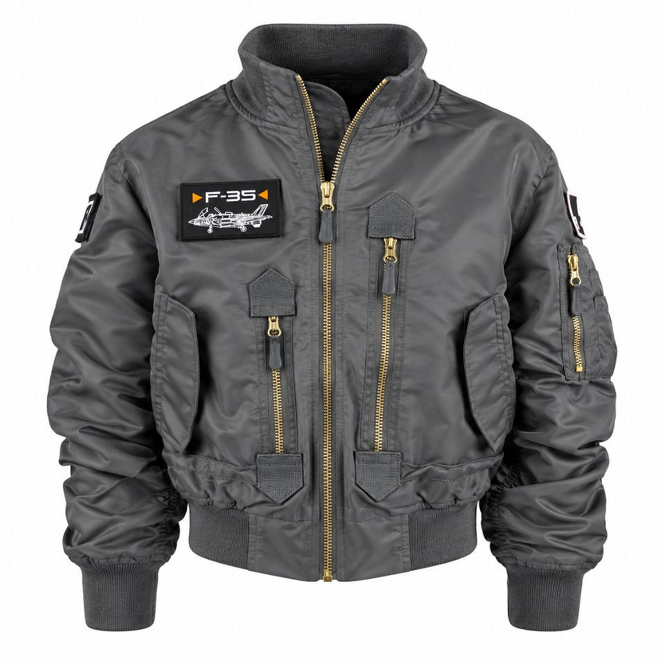Fostex Garments Kinder F-35 Flight Jacket - Afbeelding 15