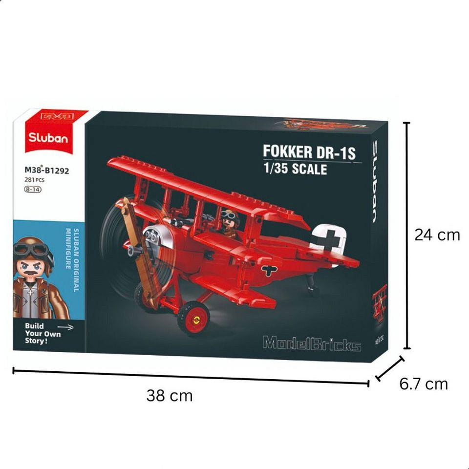 Sluban Sluban Fokker DR-1S M38-B1292 #16197 - Afbeelding 5