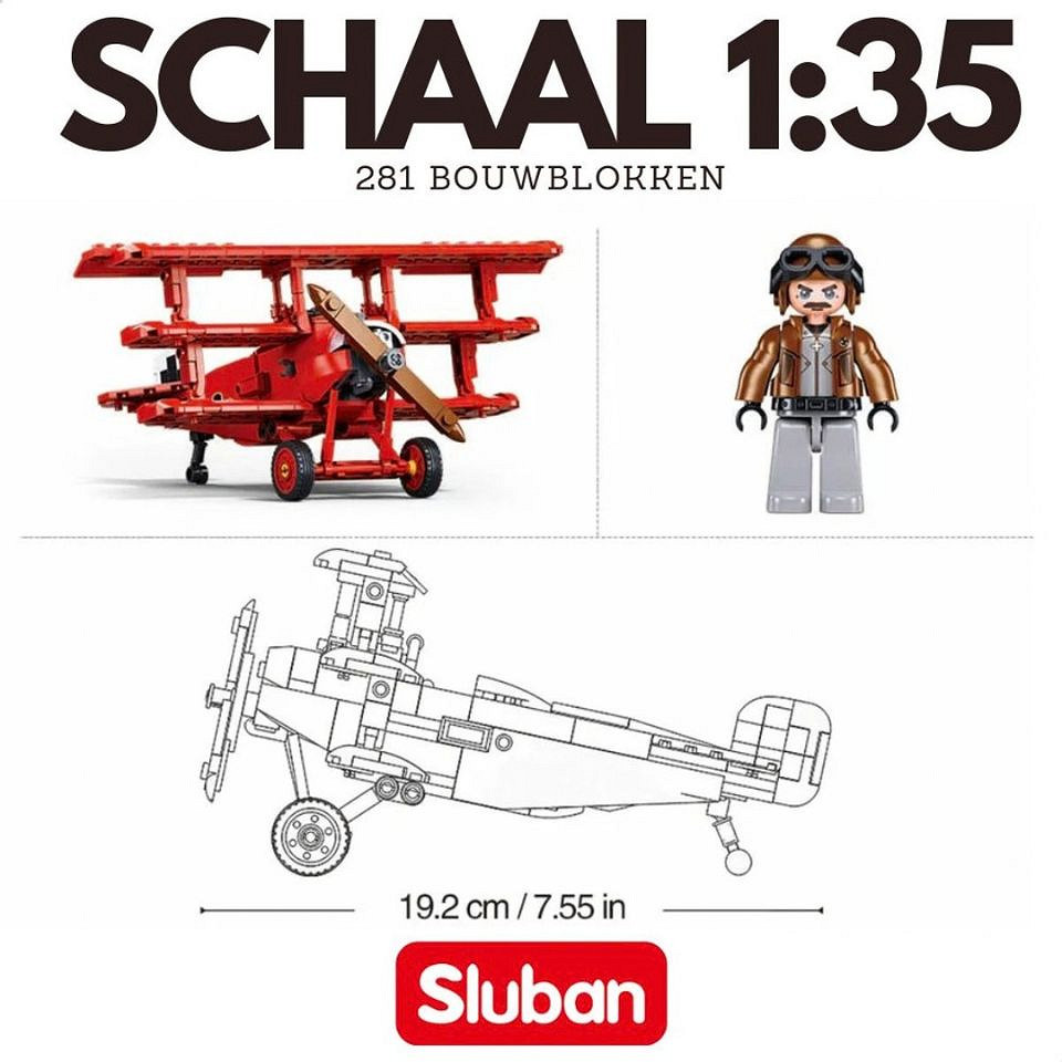 Sluban Sluban Fokker DR-1S M38-B1292 #16197 - Afbeelding 6