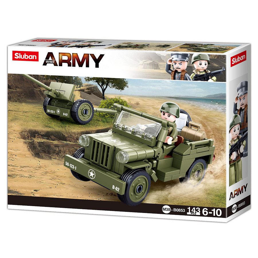 Sluban Sluban Allied jeep with Anti-Aircraft guns M38-B0853 #16140 - Afbeelding 2
