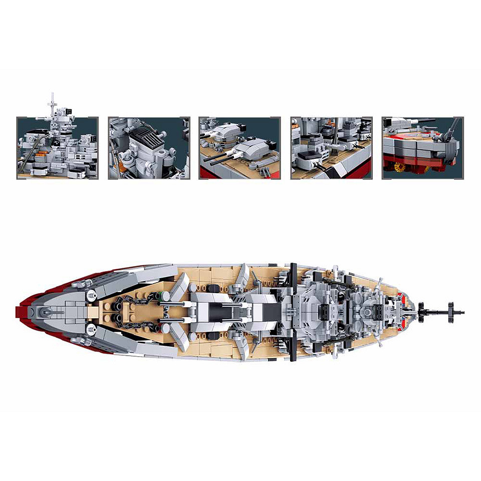 Sluban Sluban Bismarck Battleship 2 in 1 M38-B1102 #16164 - Afbeelding 3