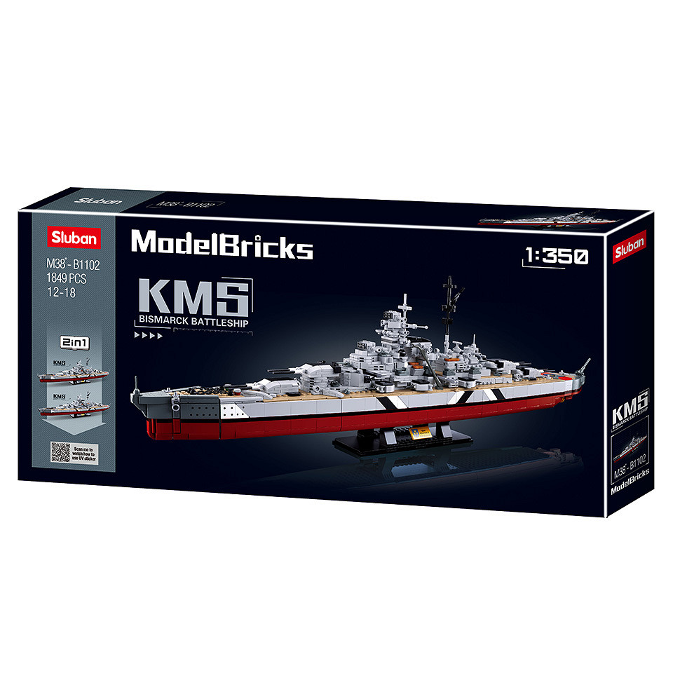 Sluban Sluban Bismarck Battleship 2 in 1 M38-B1102 #16164 - Afbeelding 4
