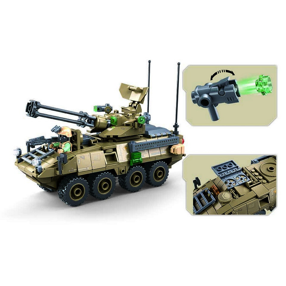 Sluban Sluban Army tank OEF Stryker ADS M38-B1258 #16071 - Afbeelding 3