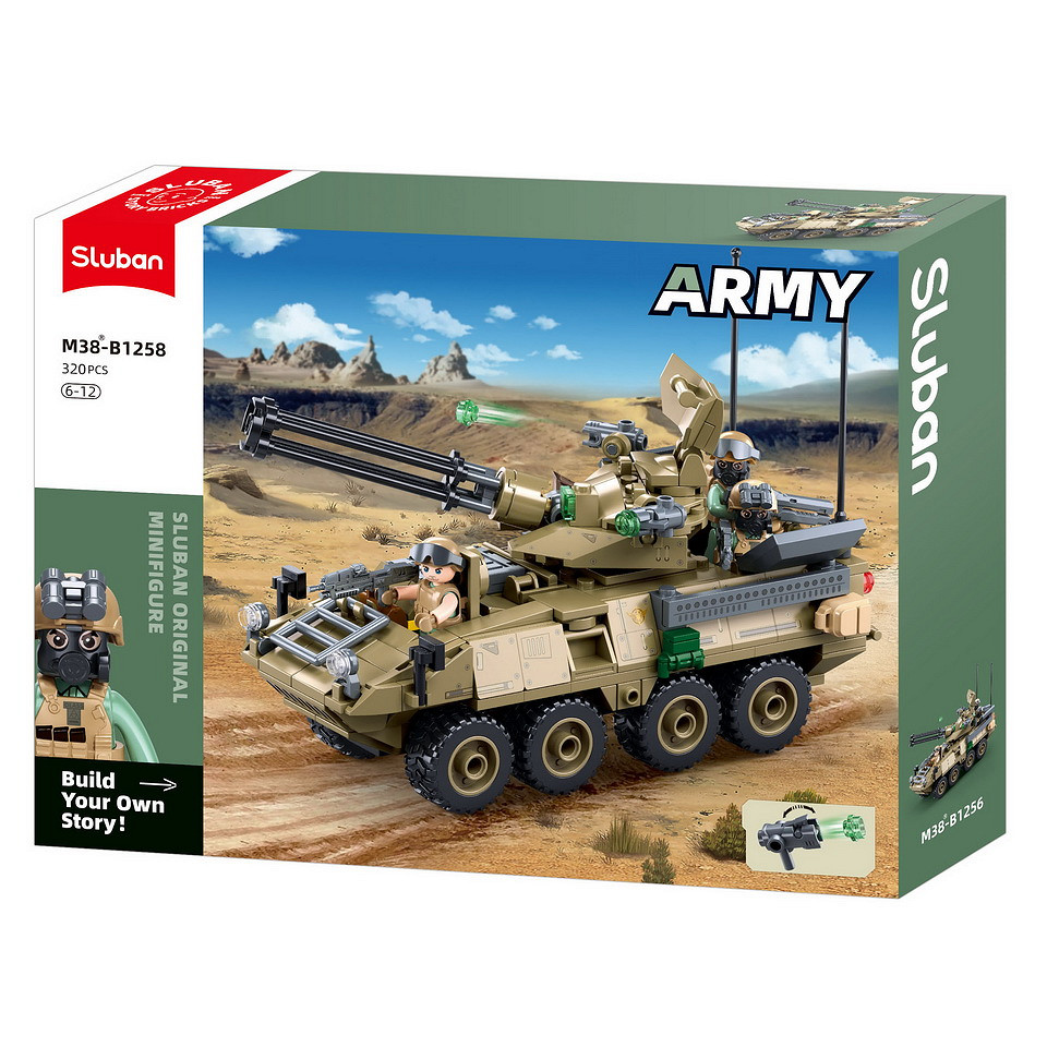 Sluban Sluban Army tank OEF Stryker ADS M38-B1258 #16071 - Afbeelding 5