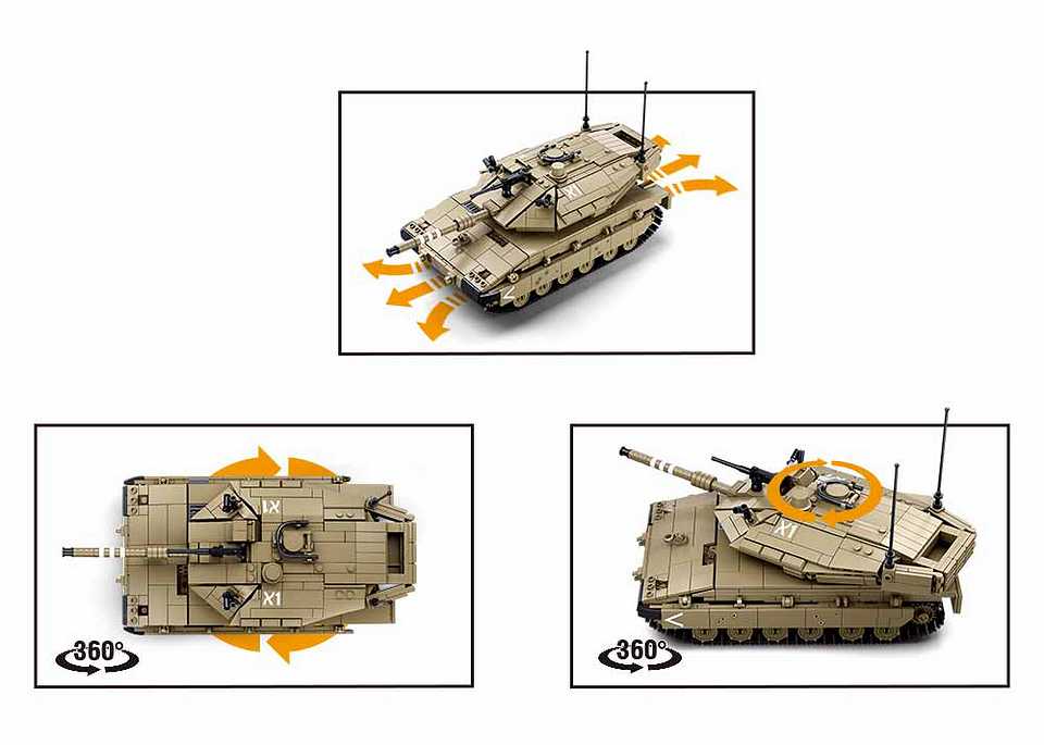 Sluban Sluban MK4 RC gevechts tank M38-B1022 #17001 - Afbeelding 3