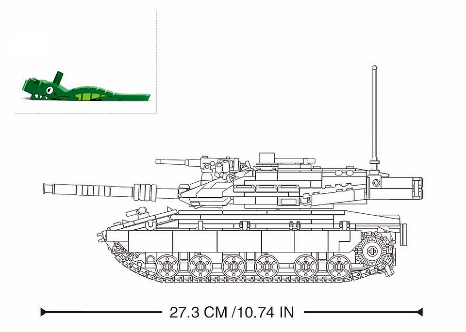Sluban Sluban MK4 RC gevechts tank M38-B1022 #17001 - Afbeelding 4