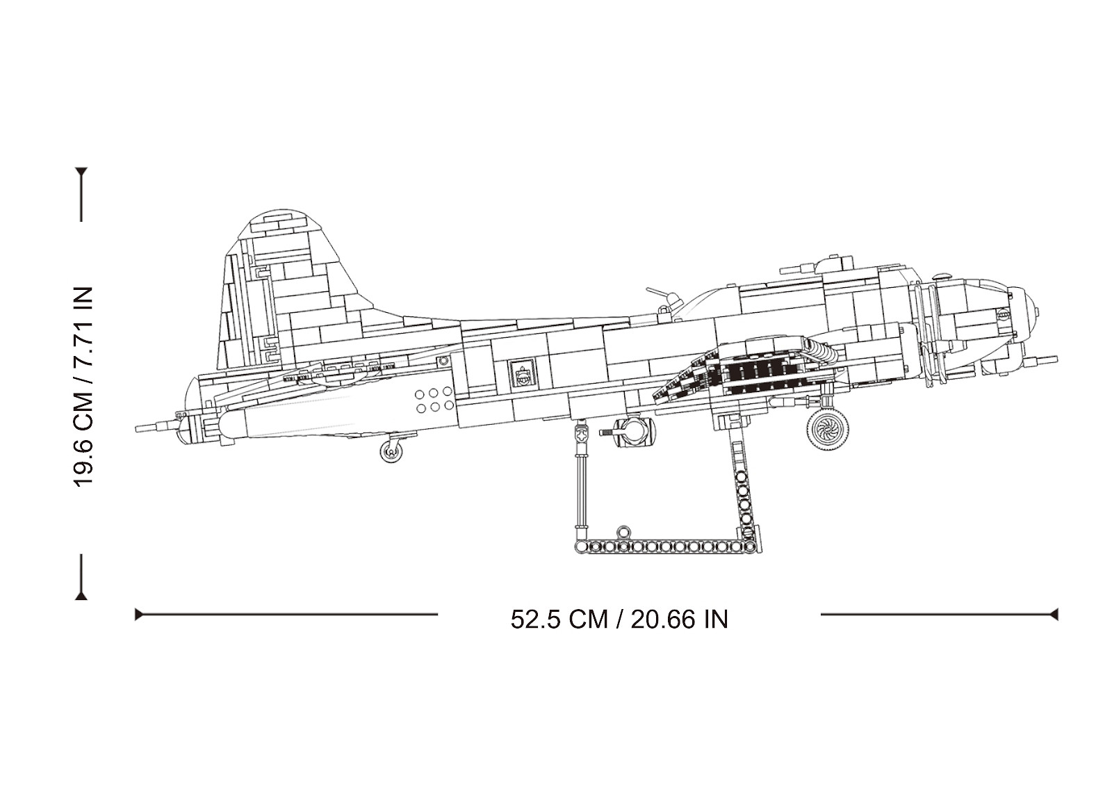 Sluban Sluban B17-GS bommenwerper Flying Fortress M38-B1367 #17001 - Afbeelding 4