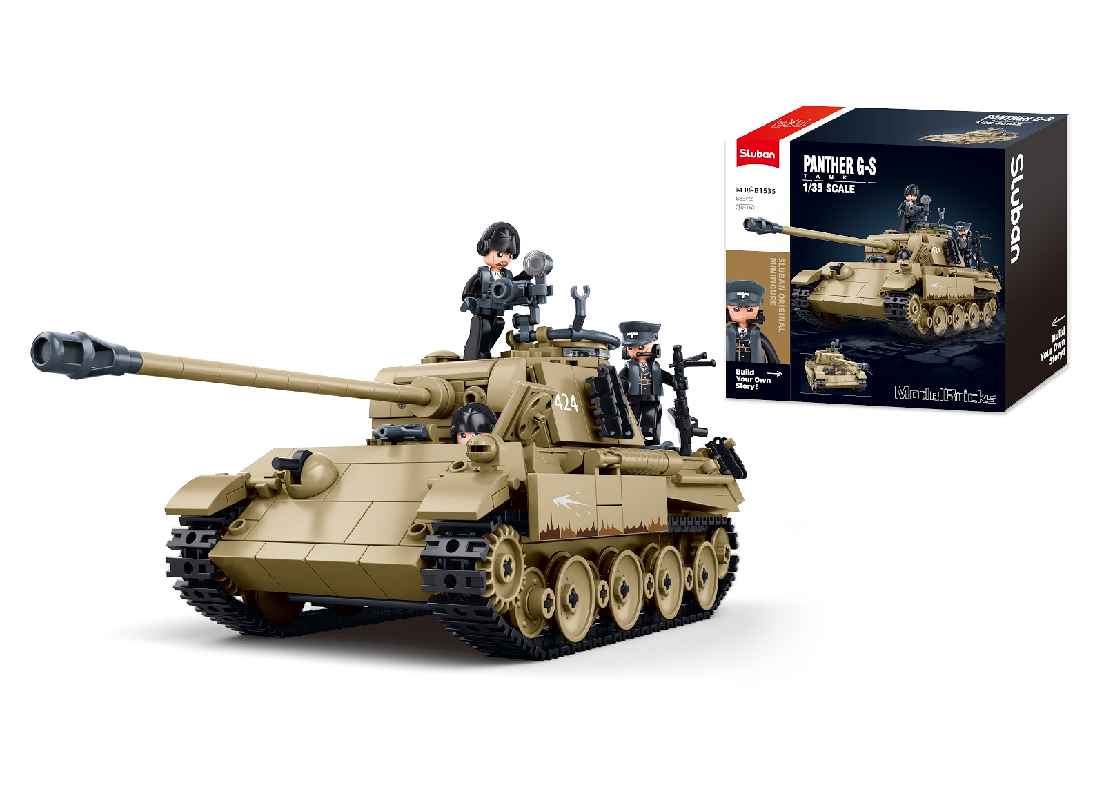 Sluban Sluban Panther G Tank 1/35 M38-B1535 #16125 - Afbeelding 4