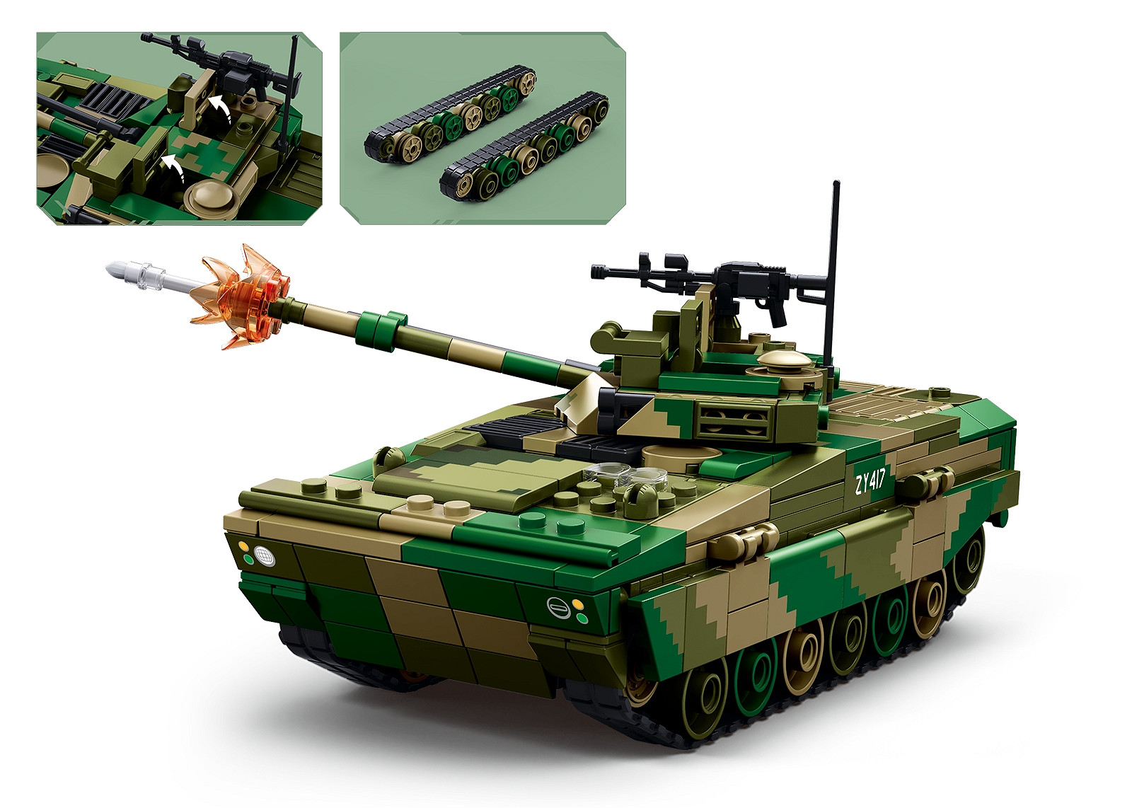 Sluban Sluban Army ZBD-04As Inf. Gevechtsvoertuig M38-B1592 #16181 - Afbeelding 3