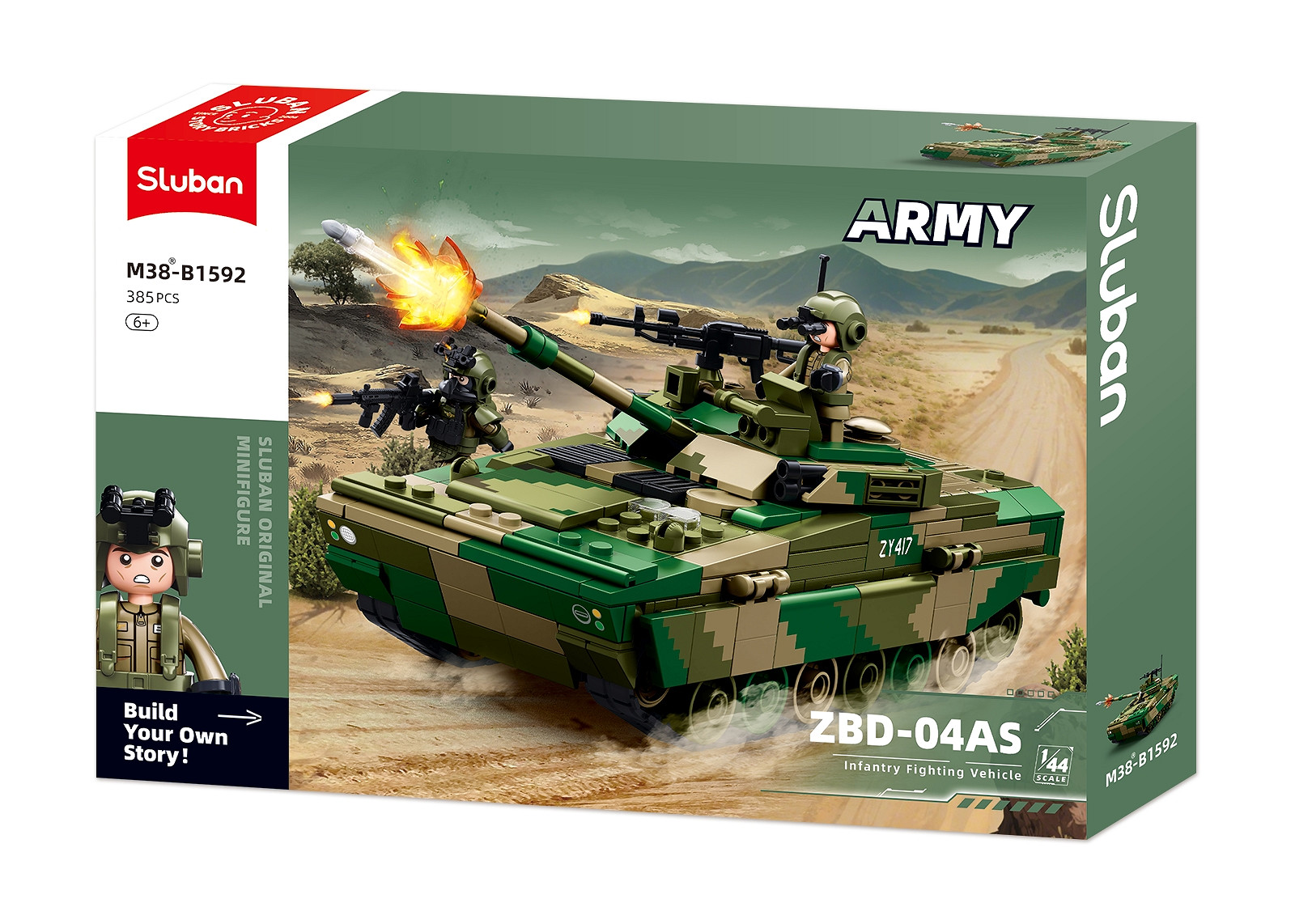 Sluban Sluban Army ZBD-04As Inf. Gevechtsvoertuig M38-B1592 #16181 - Afbeelding 8