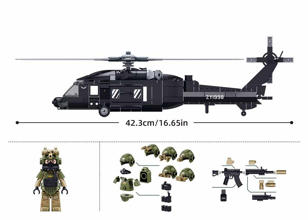 Sluban Sluban Army Z-20S aanvalshelikopter 1/44 M38-B1595 #16152 - Afbeelding 4