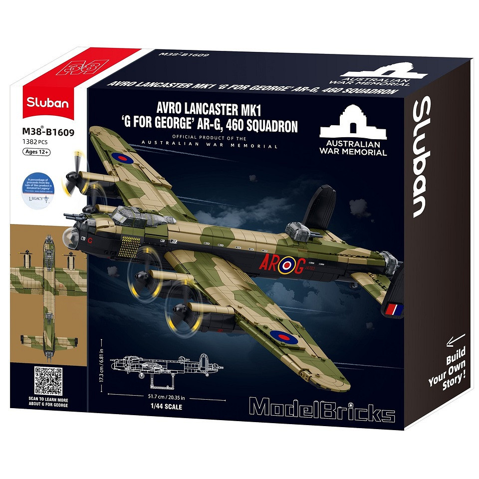 Sluban Vliegtuig Lancaster Bommenwerper1/44 M38-B1609 #17003