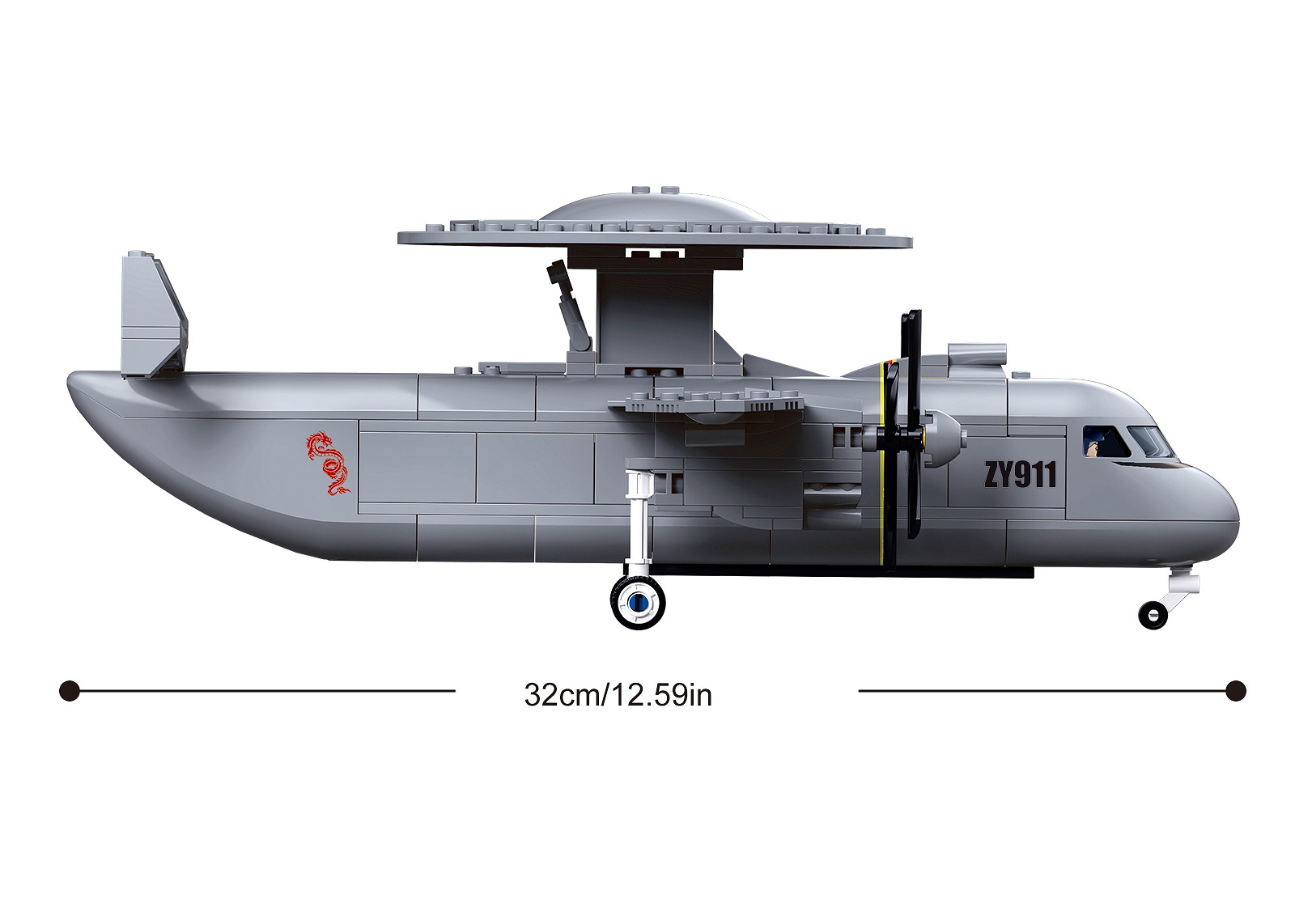 Sluban Sluban Army Kj 600 AEW-vliegtuig 1/55 M38-B1615 #16159 - Afbeelding 4