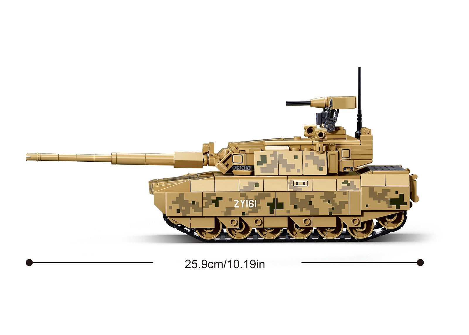 Sluban Sluban Army ZTZ100 Hoofdgevechtstank 1/44 M38-B1616 #16161 - Afbeelding 4